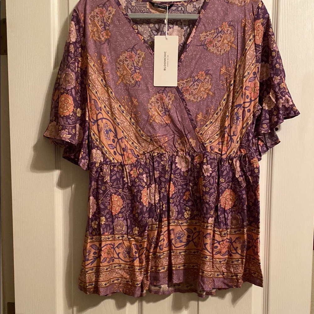 BloomChic Purple Floral shirt